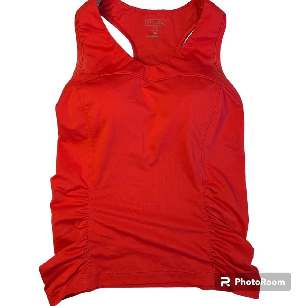 Athleta Red Tank Top with built in bra